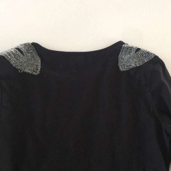 Forever 21 Shoulder Accent Black Tee - Picture 4 of 6